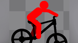 Side-scrolling bike game