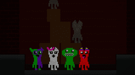 Pixel art game scene