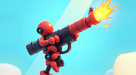 Human stick man gun game